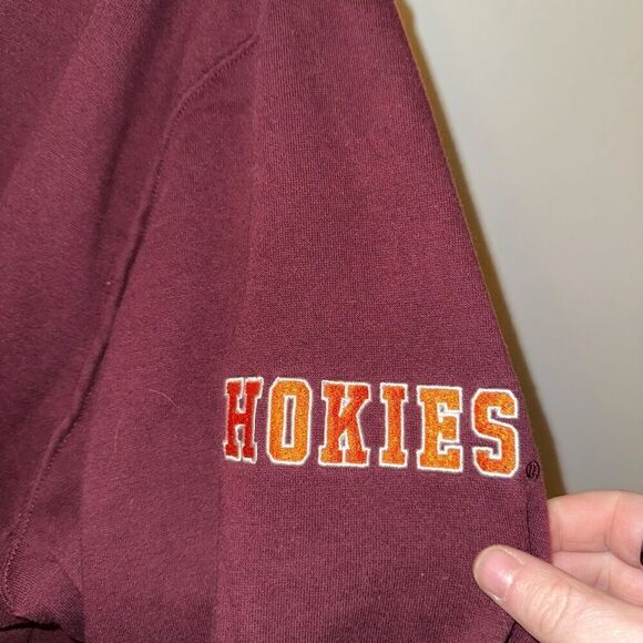 Virginia Tech Hokies Men’s Maroon Hooded Sweatshirt Size XXL GUC - Picture 4 of 12